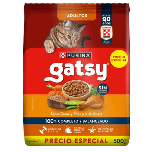 CUIDO GATSY 500G POLLO Y CARNE